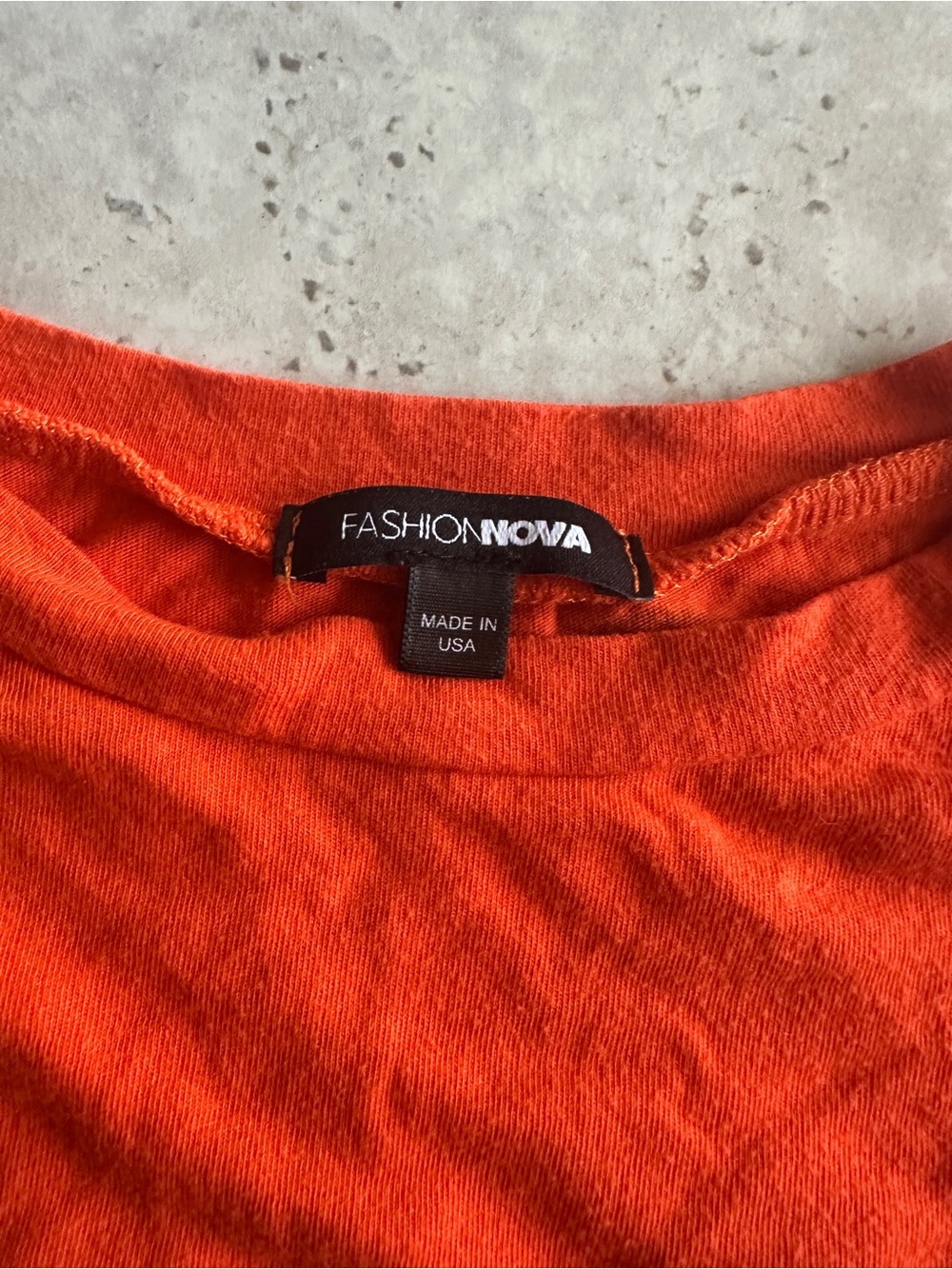 Fashion Nova Orange Lightweight Long-Sleeve Top - Picture 2 of 3